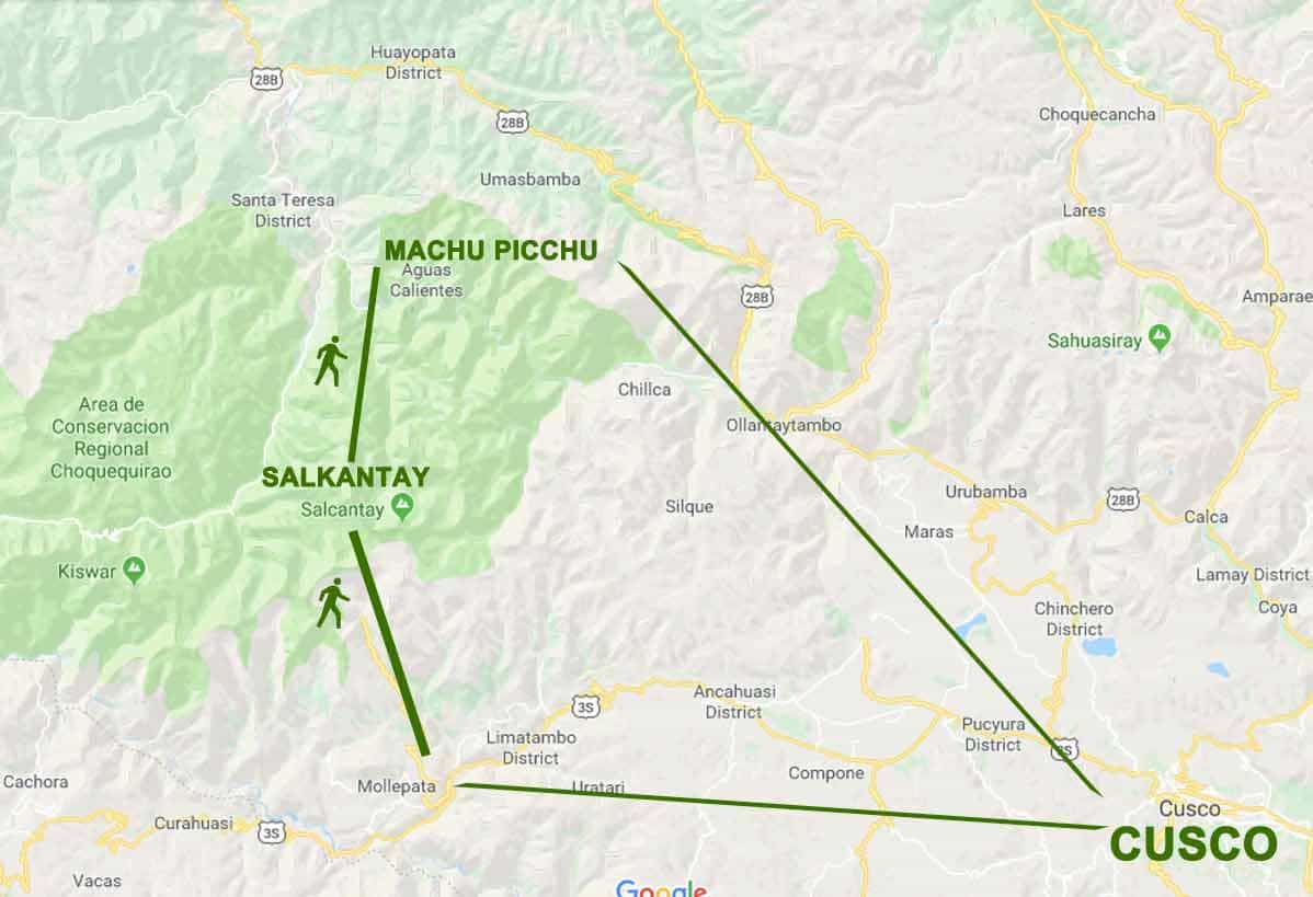 Salkantay Trek Map