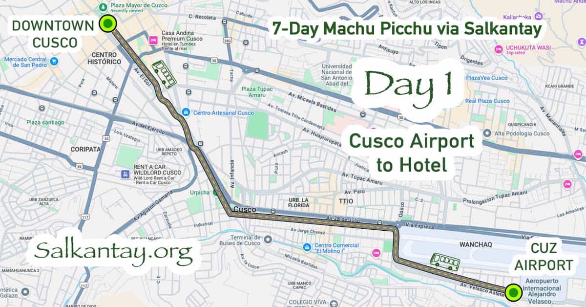 Day 1 of the 7-day Salkantay Trek: Cusco