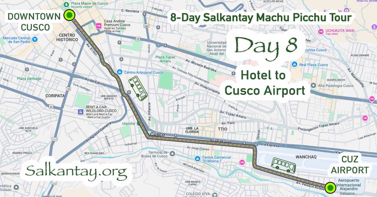 Day 8 Cusco transfer to CUZ airport